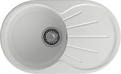 GRANFEST Мойка композит RONDO GF-R--750L чаша с крылом 750*460мм  иней арт.GF-, фото 1